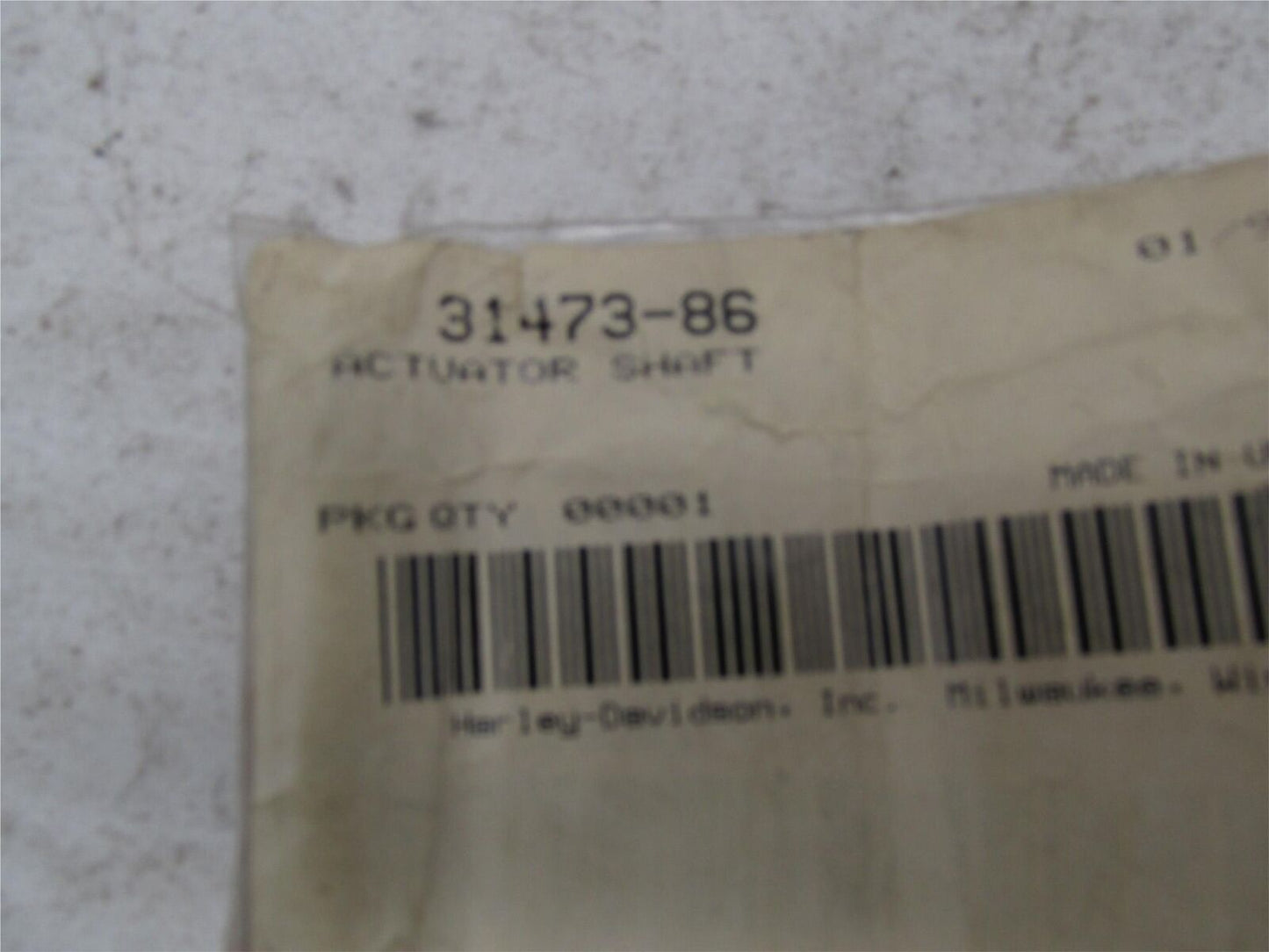 Harley Davidson Genuine NOS Actuator Shaft 31473-86