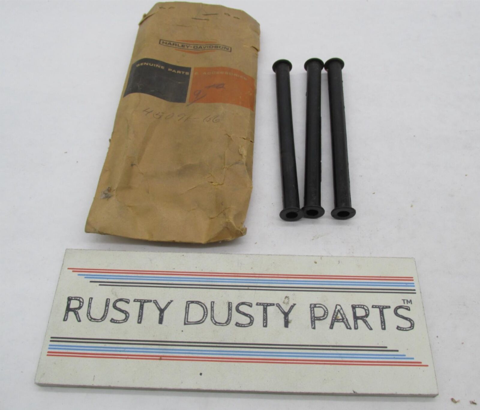 Lot of 3 Harley Genuine NOS Front Brake Control Coil Rubber Sleeves 45091-66