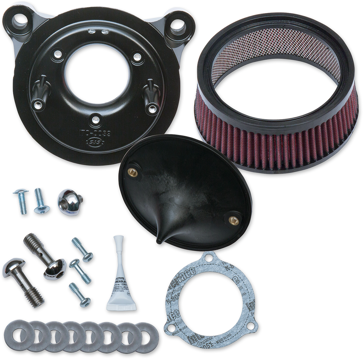 S & S Cycle Super Stock Stealth Air Cleaner Kit 170-0301B