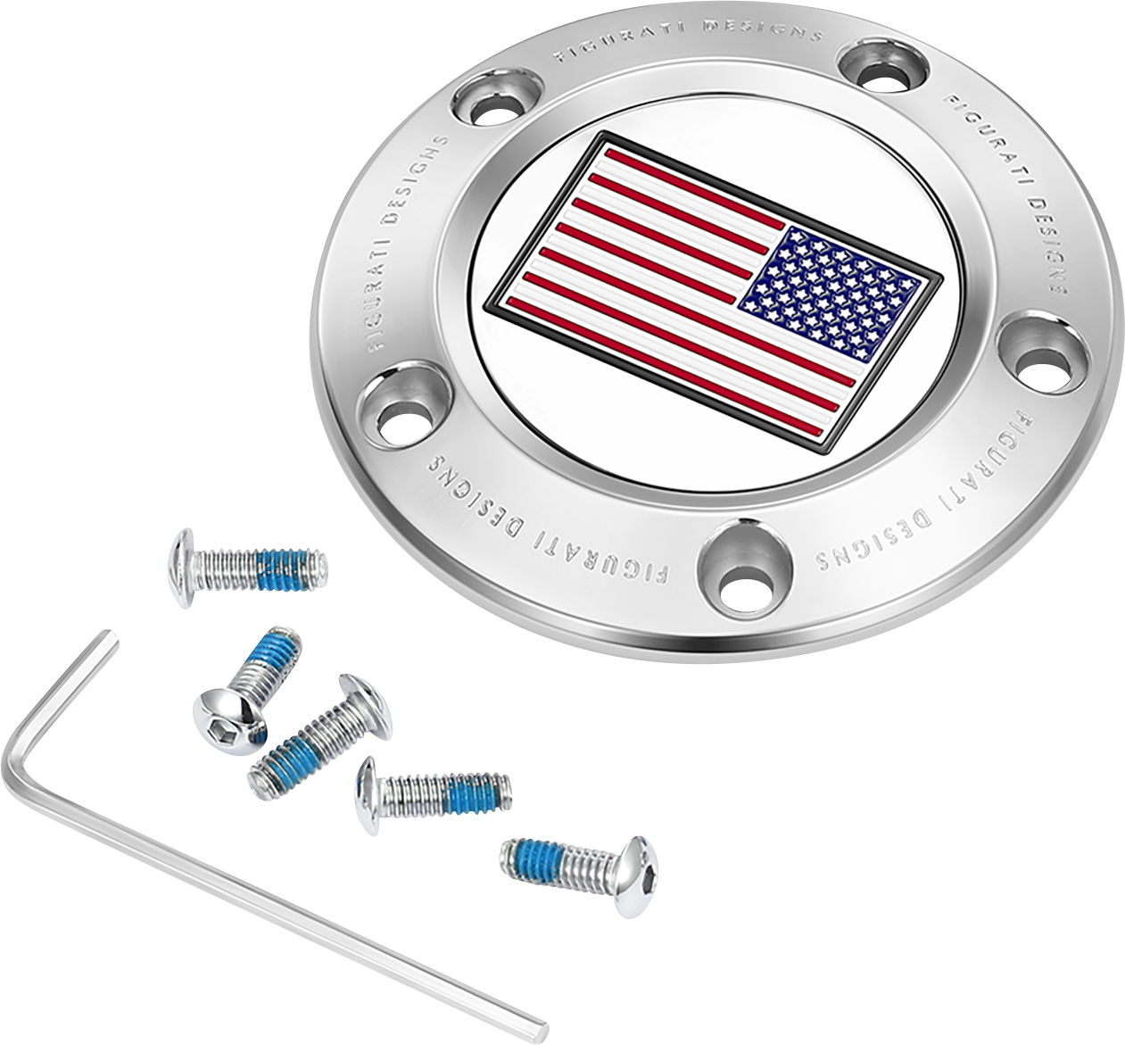 FIGURATI DESIGNS Timing Cover 5 Hole Stainless Steel American FD20-TC-5H-SS