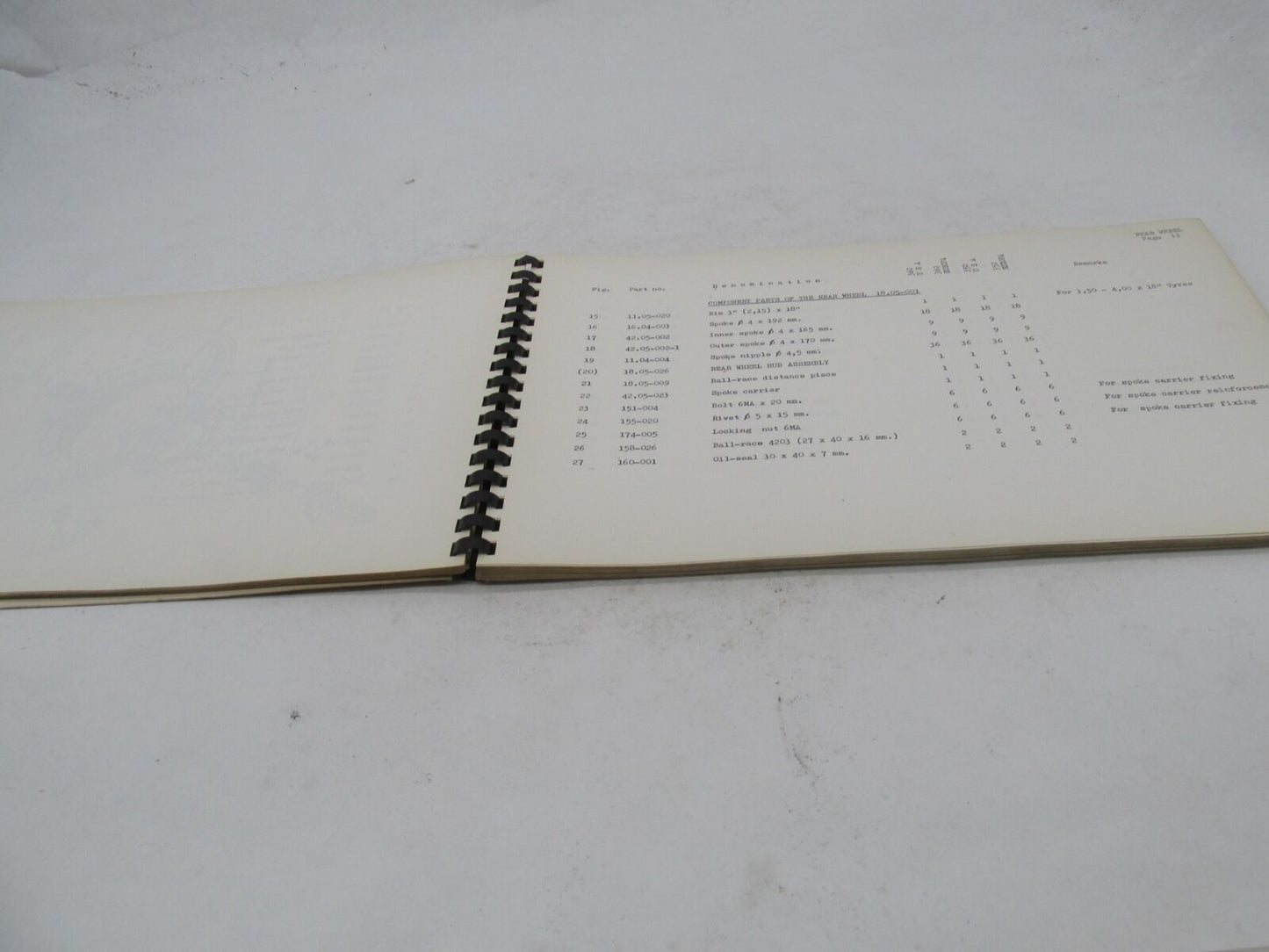 Bultaco Original Factory 1968 El Bandido Motorcycle Catalog Parts List