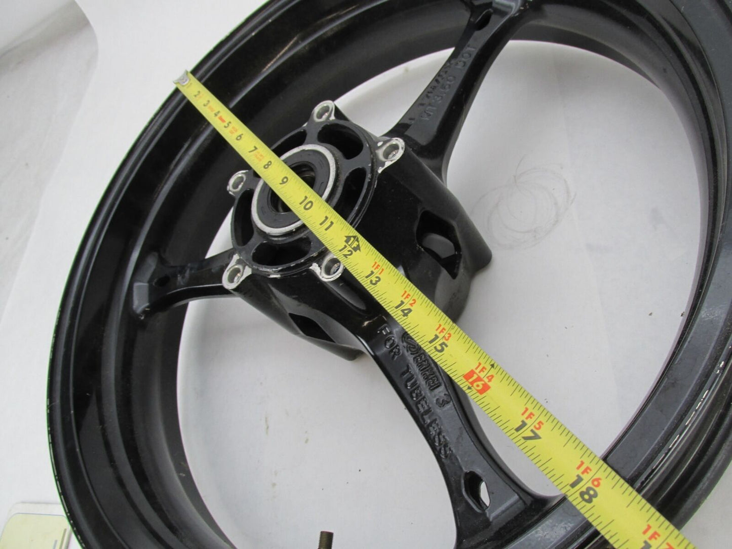 Enkei Motorcycle Tri Spoke 3 Spoke 17x3.5" Black Front Wheel