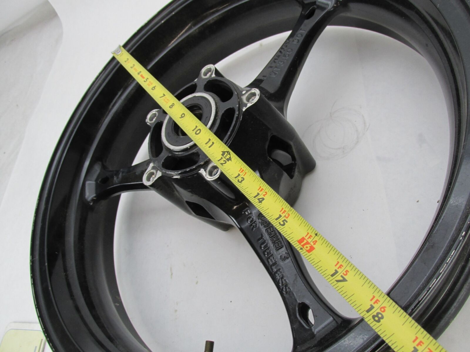 Enkei Motorcycle Tri Spoke 3 Spoke 17x3.5" Black Front Wheel