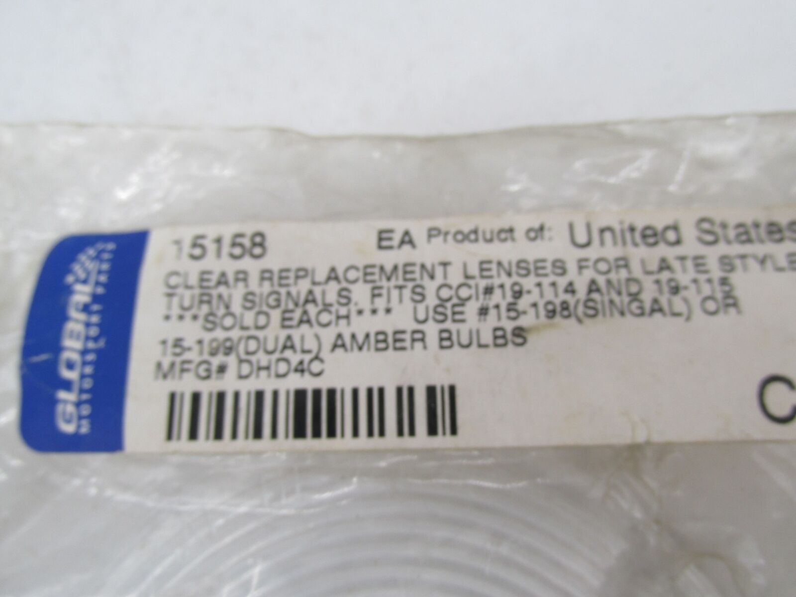 Harley Davidson FLT Clear Late Style Replacement Turn Signal Lens 15158 68400-86