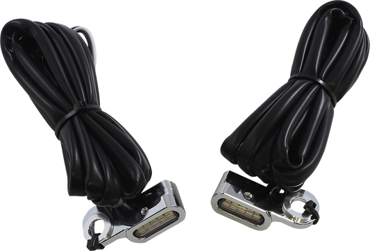 Drag Specialties Marker Lights White/Amber - Chrome 2040-2778