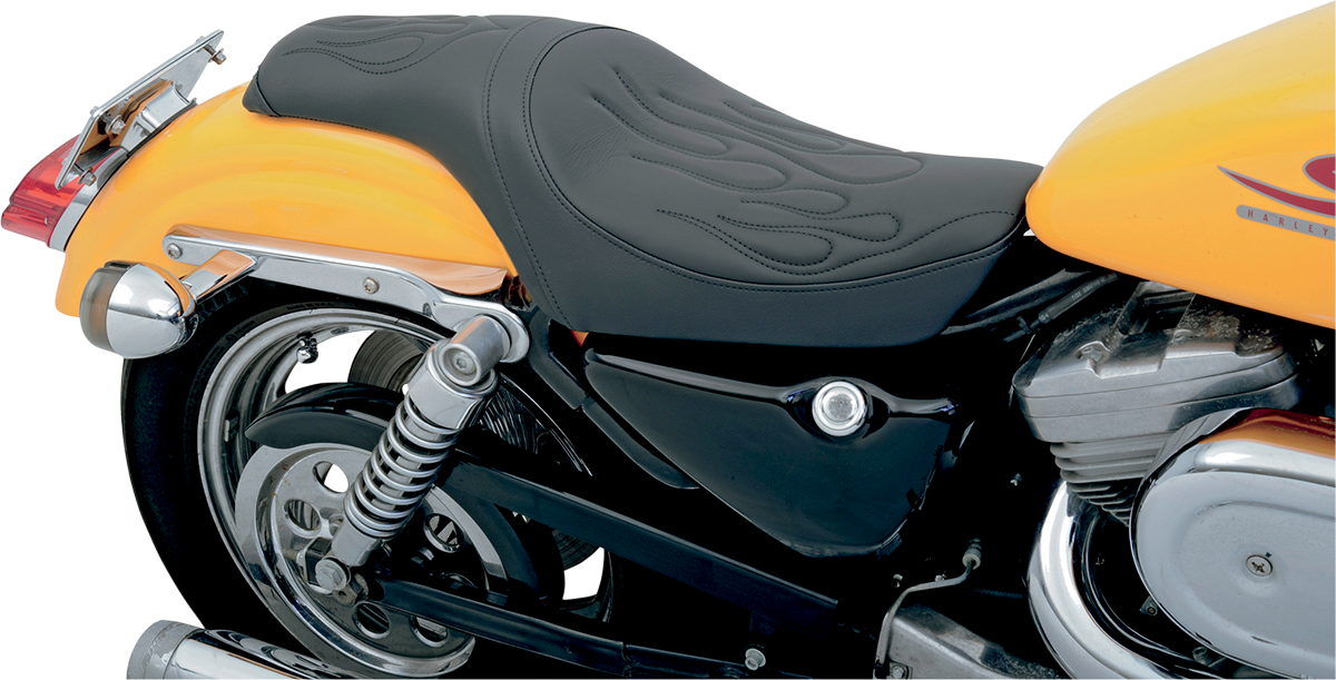 Drag Specialties Predator Seat Black Flame Stitch 0804-0385
