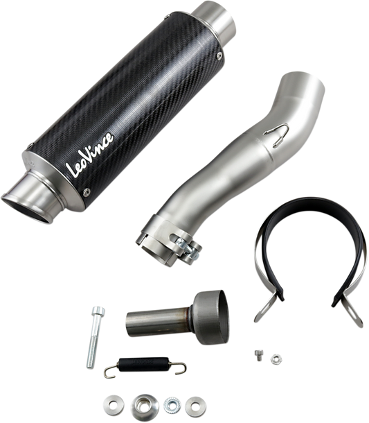 Leo Vince GP Corsa Slip-On Mufflers Carbon Stainless Steel 8760