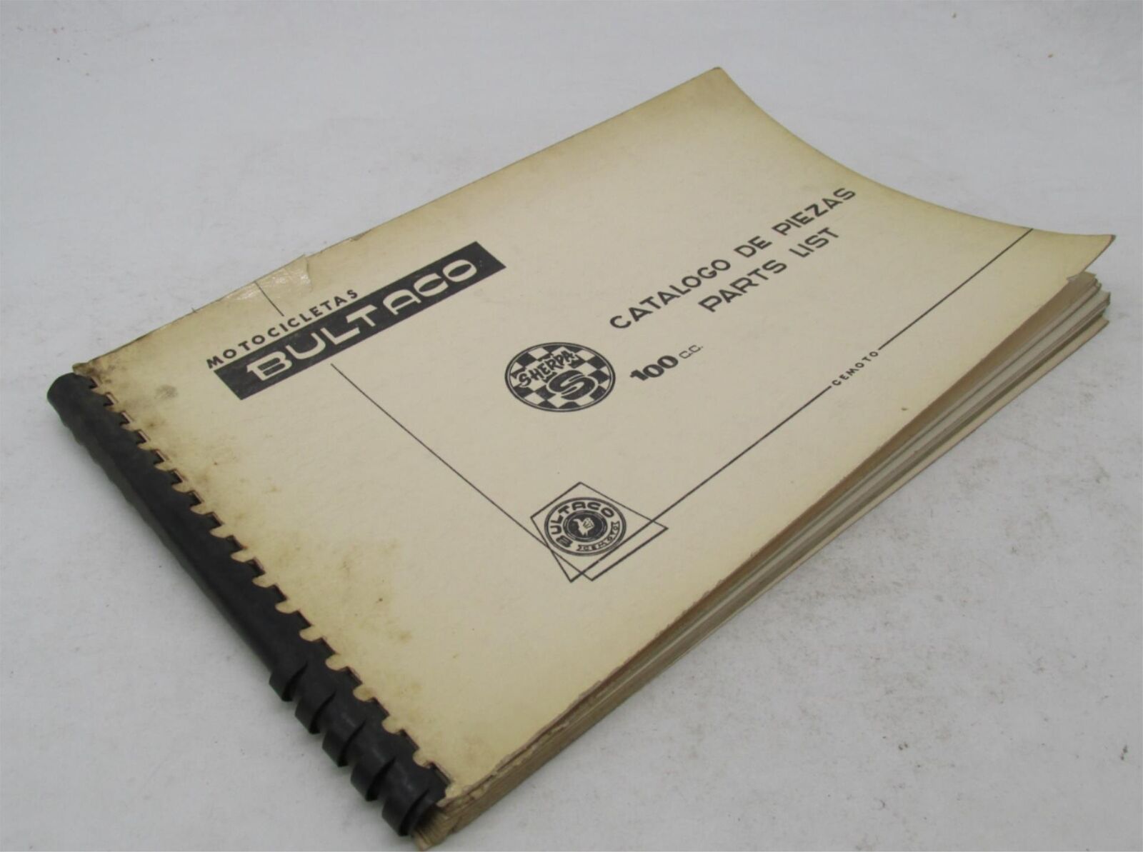 Bultaco Factory 1969 Sherpa S 100cc Motorcycle Catalog Parts List Book