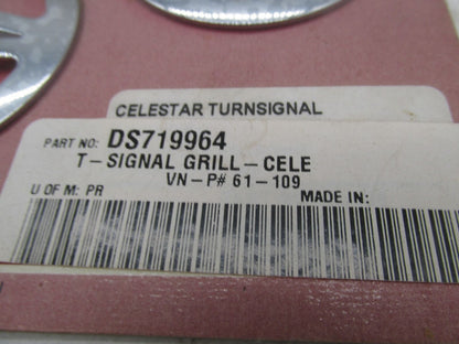 Pair of Show Chrome Honda Yamaha Turn Signal Celestar Grills DS719964 61-109