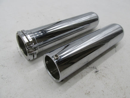 Harley Davidson Custom Chopper Rounded Smooth Chrome Handlebar Grips