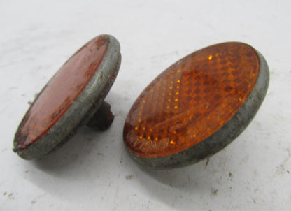 Pair of Vintage Original Lucas 1971 Amber Reflectors BSA Triumph RER-14