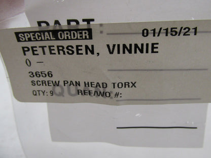 Lot of 7 Harley-Davidson Genuine NOS Pan Head Trox Screws 3656