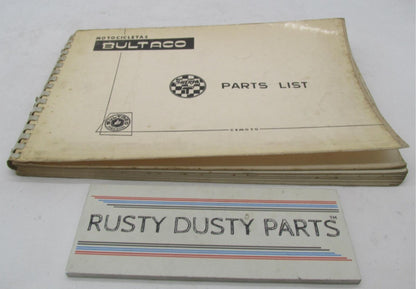 Bultaco Original Factory 1968 Sherpa T Parts List Catalog Book