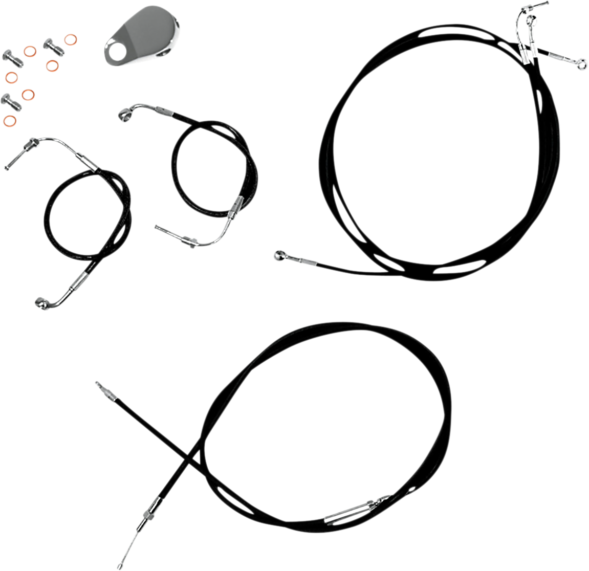 LA Choppers Handlebar Cable/Brake Line Kit LA-8157KT-08B