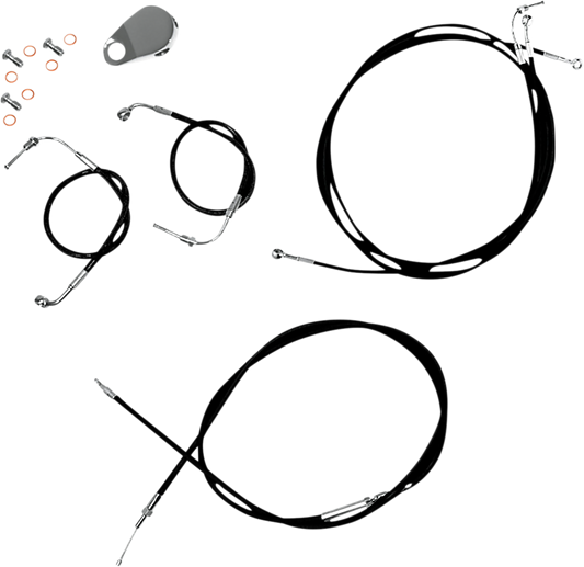 LA Choppers Handlebar Cable/Brake Line Kit LA-8157KT-08B