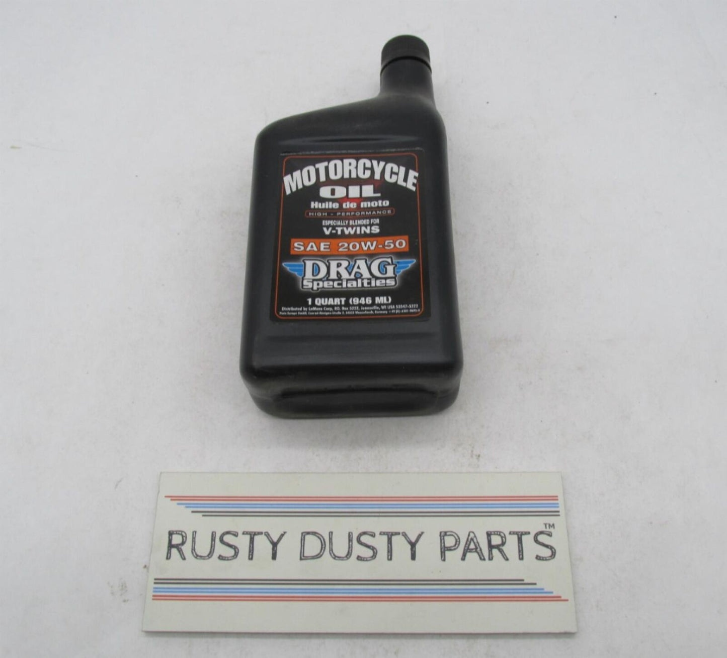 Drag Specialties Harley Dyna V-Twin Motorcycle SAE Oil 20W-50 1 Quart