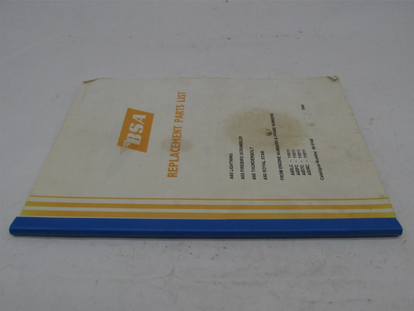 BSA A50 A65 Lightning Firebird Thunderbolt Replacement Parts List Book 00-5145