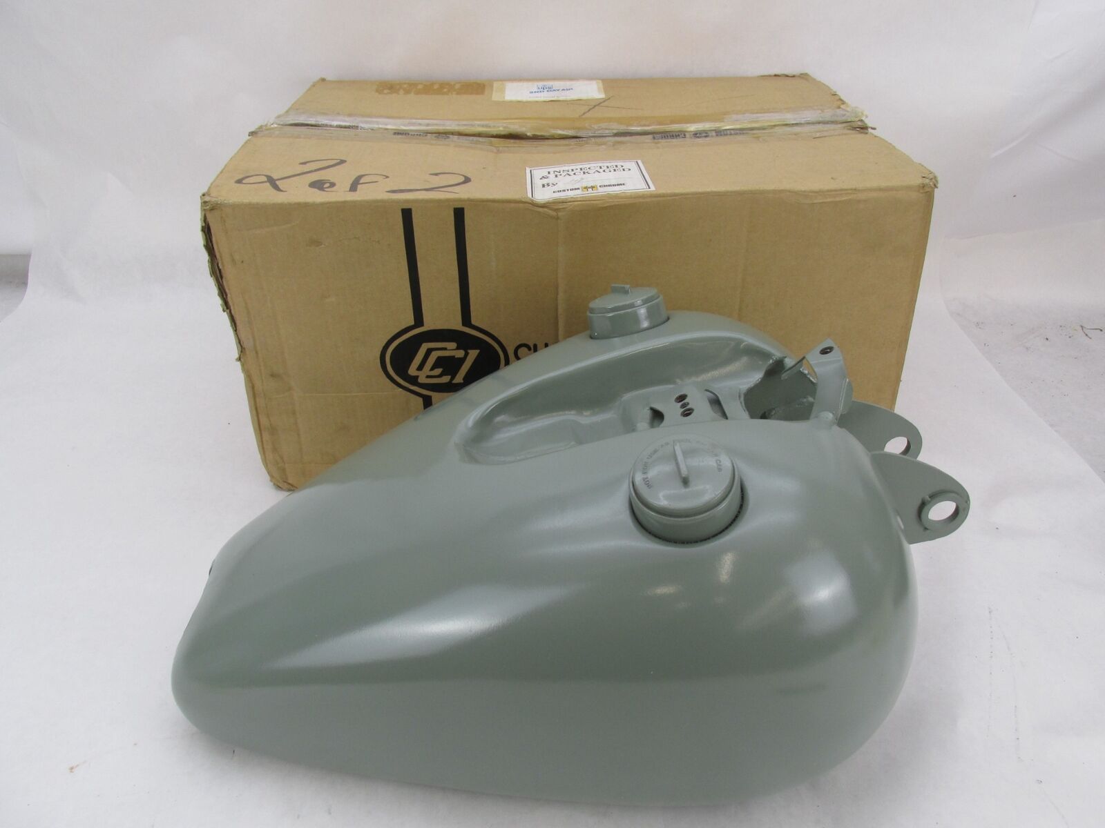 Harley Custom Chrome 1957-1978 XL Sportster Sport Bob Dual Fuel Tank Kit Primed