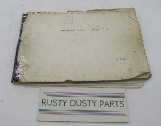 Bultaco Original Factory Matador Mk3 Motorcycle Catalog Parts List