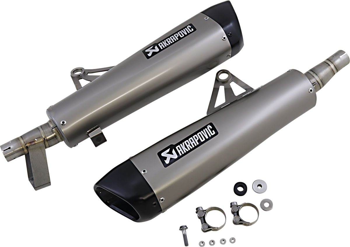 Akrapovic Slip-On Muffler Slash Cut Titanium S-T12SO4-HCQT