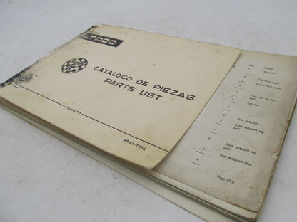 Bultaco Factory 1968 Sherpa T Motorcycle Catalog Parts List Book 49.32-117-2