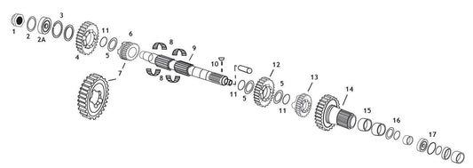 Andrews Main Drive Gear for 5-Speed Big Twin (14) 296550