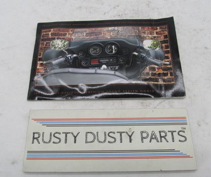 Harley-Davidson Official Factory 2001 Premium Sound System Manual Book 99464-01