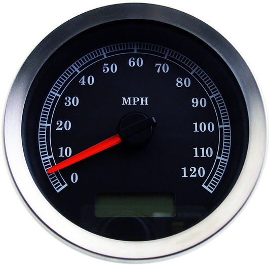 Drag Specialties 4" Programmable Electronic Speedometers Black Face 2210-0458