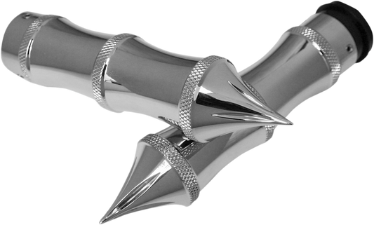 Accutronix Tribal Grips Chrome - Fly by Wire GR101-LC