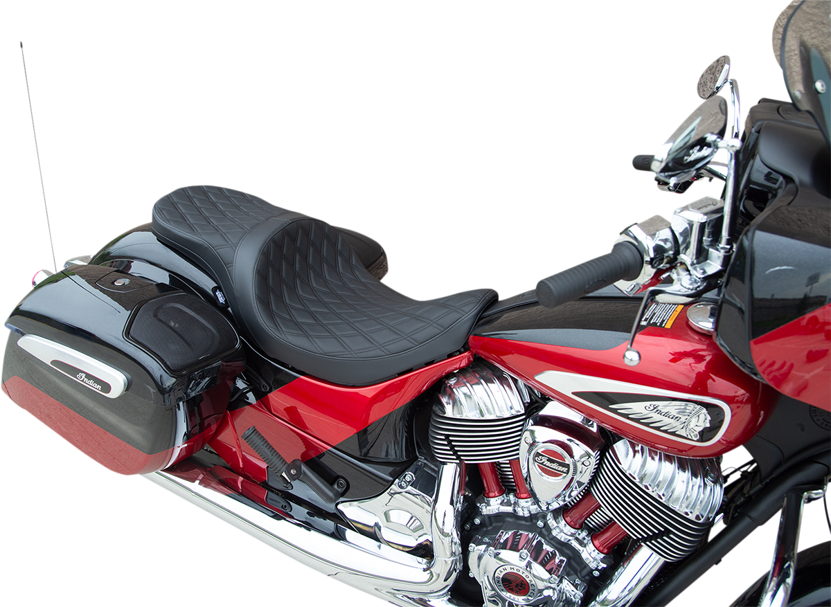 Drag Specialties Low-Profile Touring Seat Double Diamond - Vinyl 0810-2258
