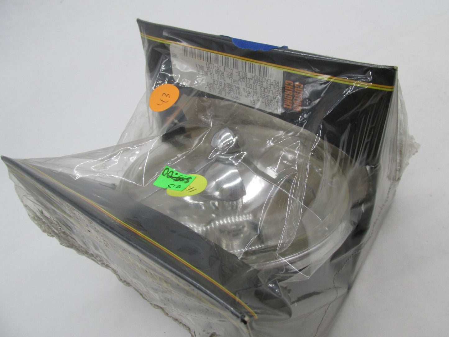 Harley Custom Chrome 5-3/4" 5.75" Tribar Spotlight 60/55W Bulb Headlight 15-084