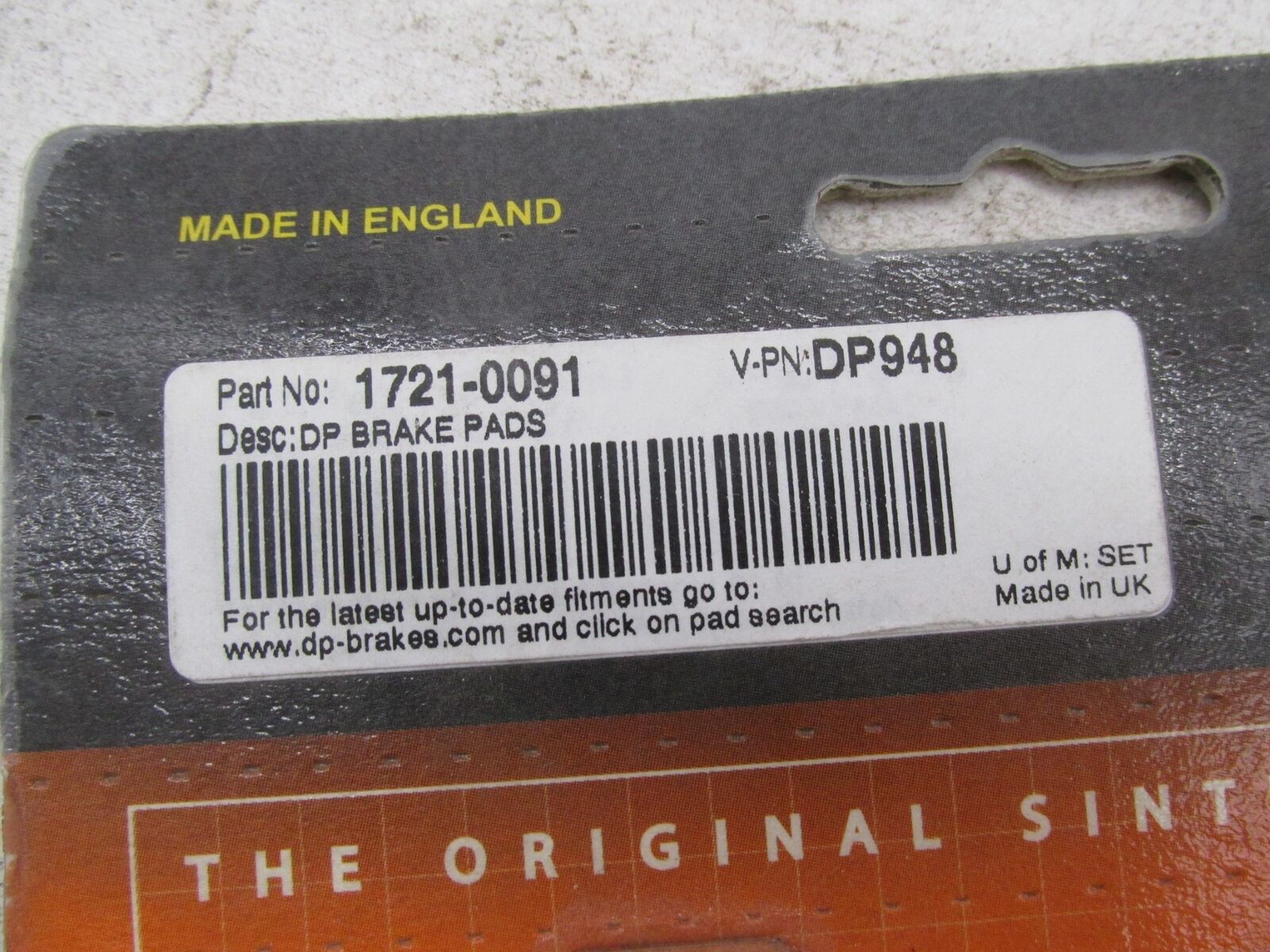 Set of New DP Brakes Motorcycle Sintered Brake Pads 1721-0091