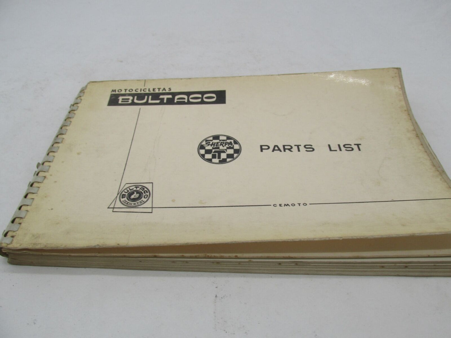 Bultaco Original Factory 1968 Sherpa T Parts List Catalog Book