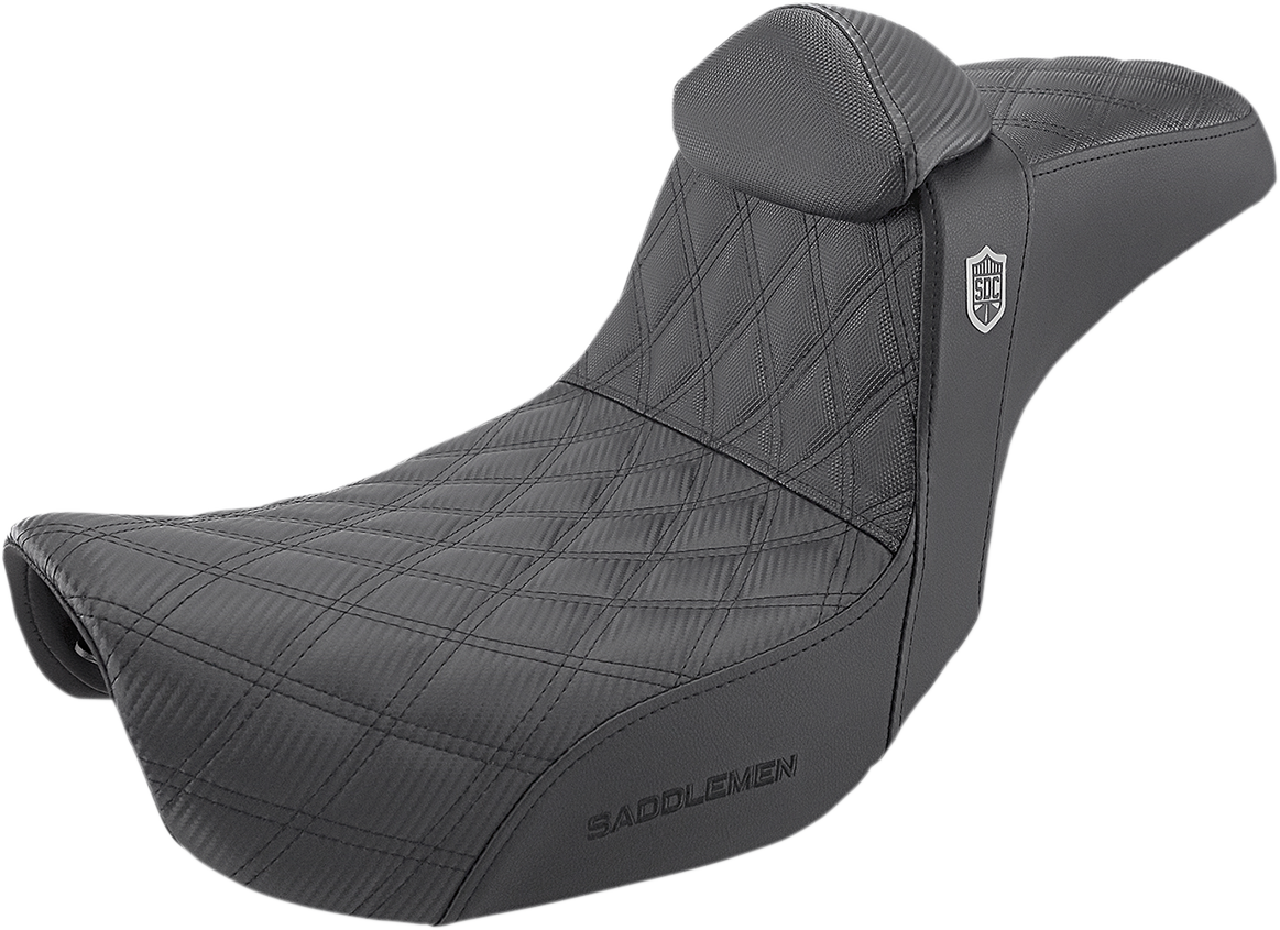 Saddlemen Pro Series SDC Performance Grip Seat w/Lumbar Black SC80604DBKRT