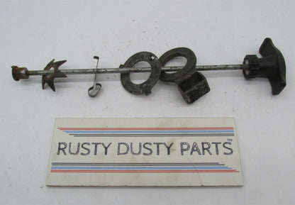 Vintage Original Complete Triumph BSA Norton Steering Damper Stabilizer T Handle