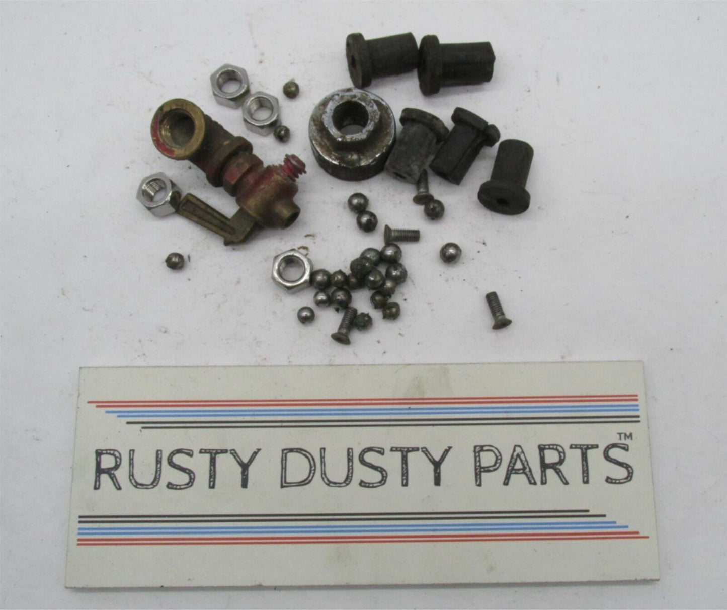 Mixed Lot of Vintage Triumph BSA Hardware Petcock Bearings Nuts Screws