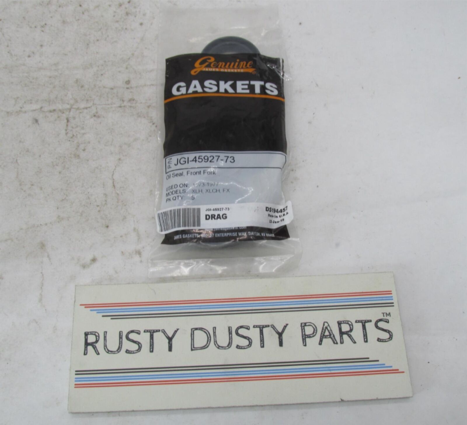 Lot of 5 Harley Davidson James Gaskets Front Fork Oil Seals JGI-45927-73