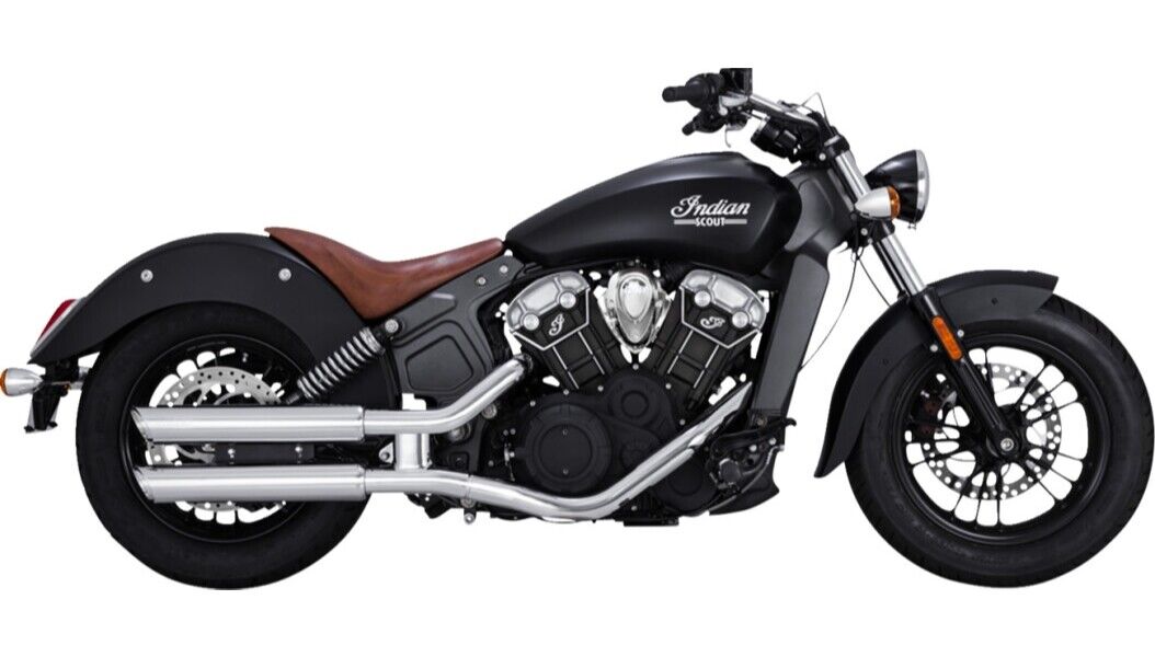 Vance & Hines Twin Slash 3in. Slip-On Mufflers Chrome 18323