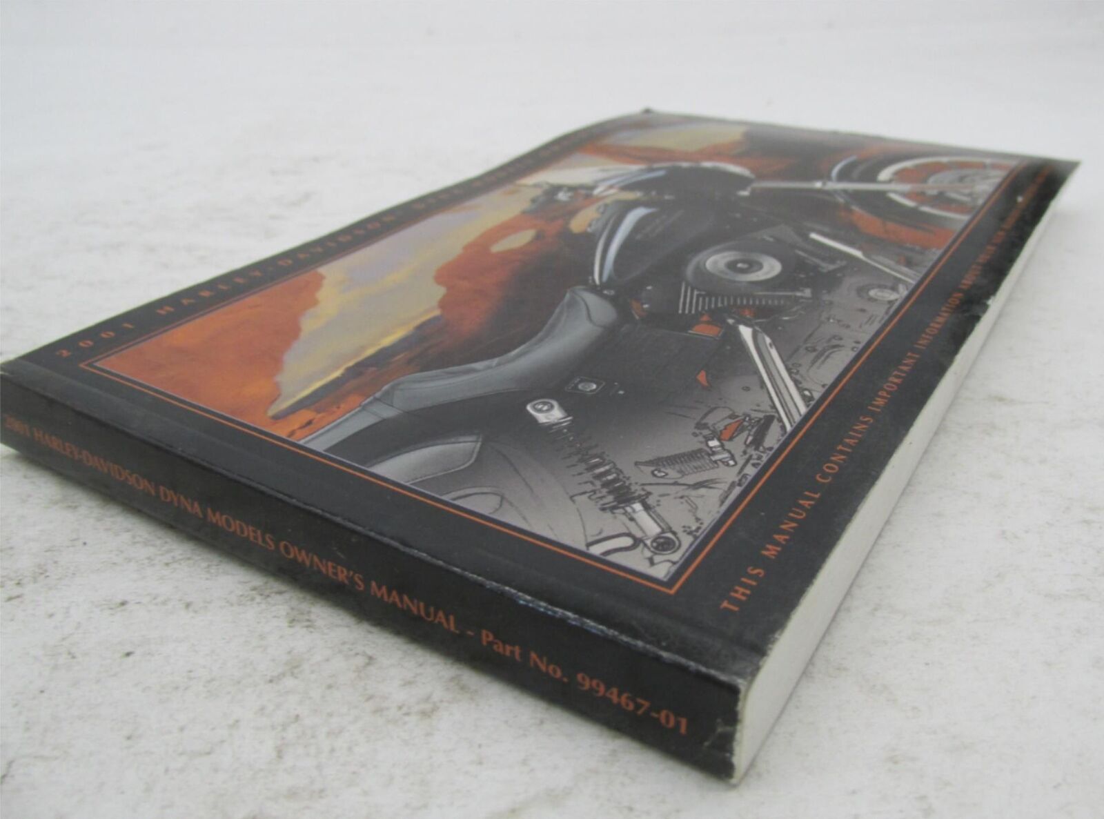 Harley-Davidson Official Factory 2001 Dyna Owner's Manual Book 99467-01