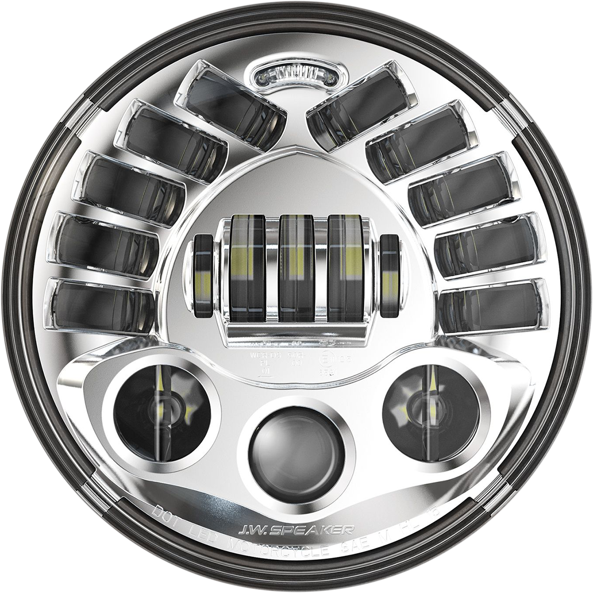 Custom Dynamics 7' Adaptive Headlamp for Indian Chrome PB7AINDC