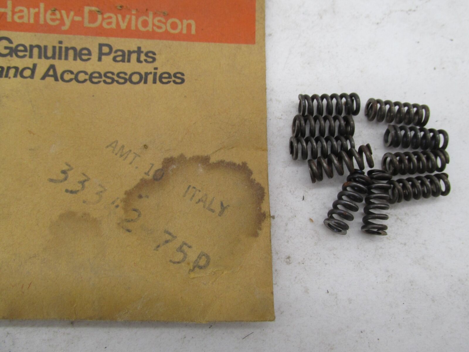 Lot of 10 Harley-Davidson Aermacchi Genuine NOS Starter Crank Springs 33342-75P