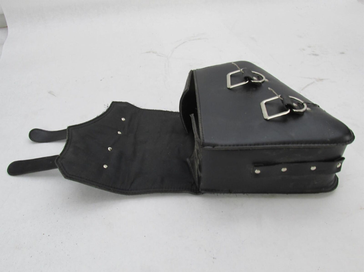 Pair of Synthetic Leather Universal Motorcycle Saddlebags Harley Honda Yamaha