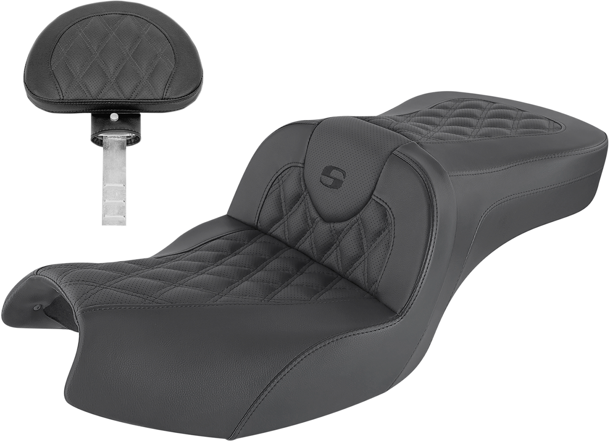 Saddlemen Roadsofa LS Seat for Indian w/Backrest Black I20-06-182BR