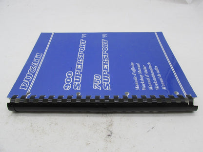 Genuine Cagiva Ducati Factory 1991 900 & 750 Supersport Service Manual Book