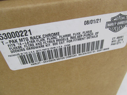 Harley-Davidson Genuine NOS 2014+ Detachable Tourk Pak Conversion Kit 53000291B