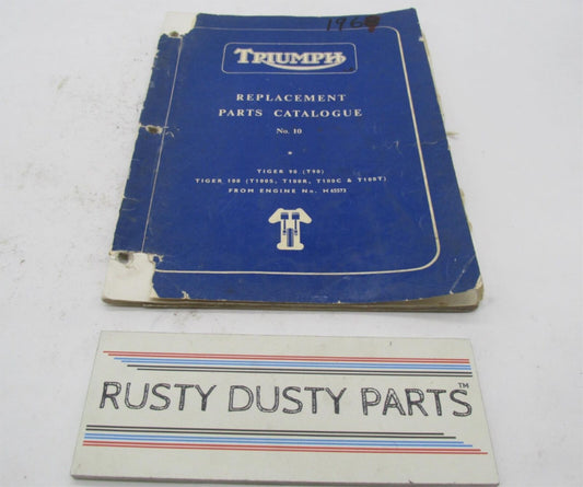 Triumph Tiger T90 Tiger T100S, T100R, T100C and T100T Replacement Parts Catalog