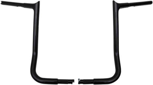 Fat Baggers, Inc. 1 1/4" EZ Install Pointed Top Handlebars 16" Black 905016-B