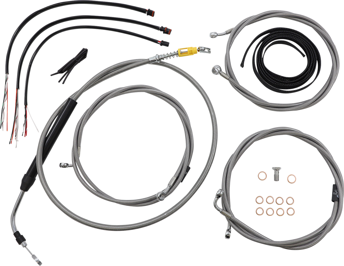 LA Choppers Handlebar Cable/Brake Line Kit LA-8056KT2-19