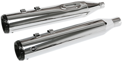 S & S Cycle GNX Slip-On Mufflers Chrome 550-0991