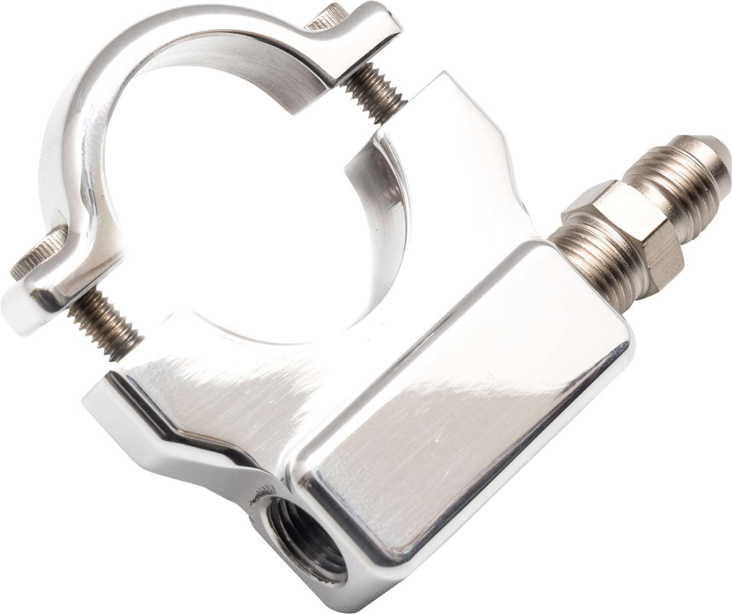 Feuling Oil Pressure Gauge Mount 1" Chrome 9051